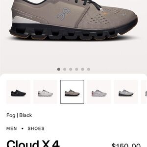 On Cloud X 4 Running Shoes - Fog Black